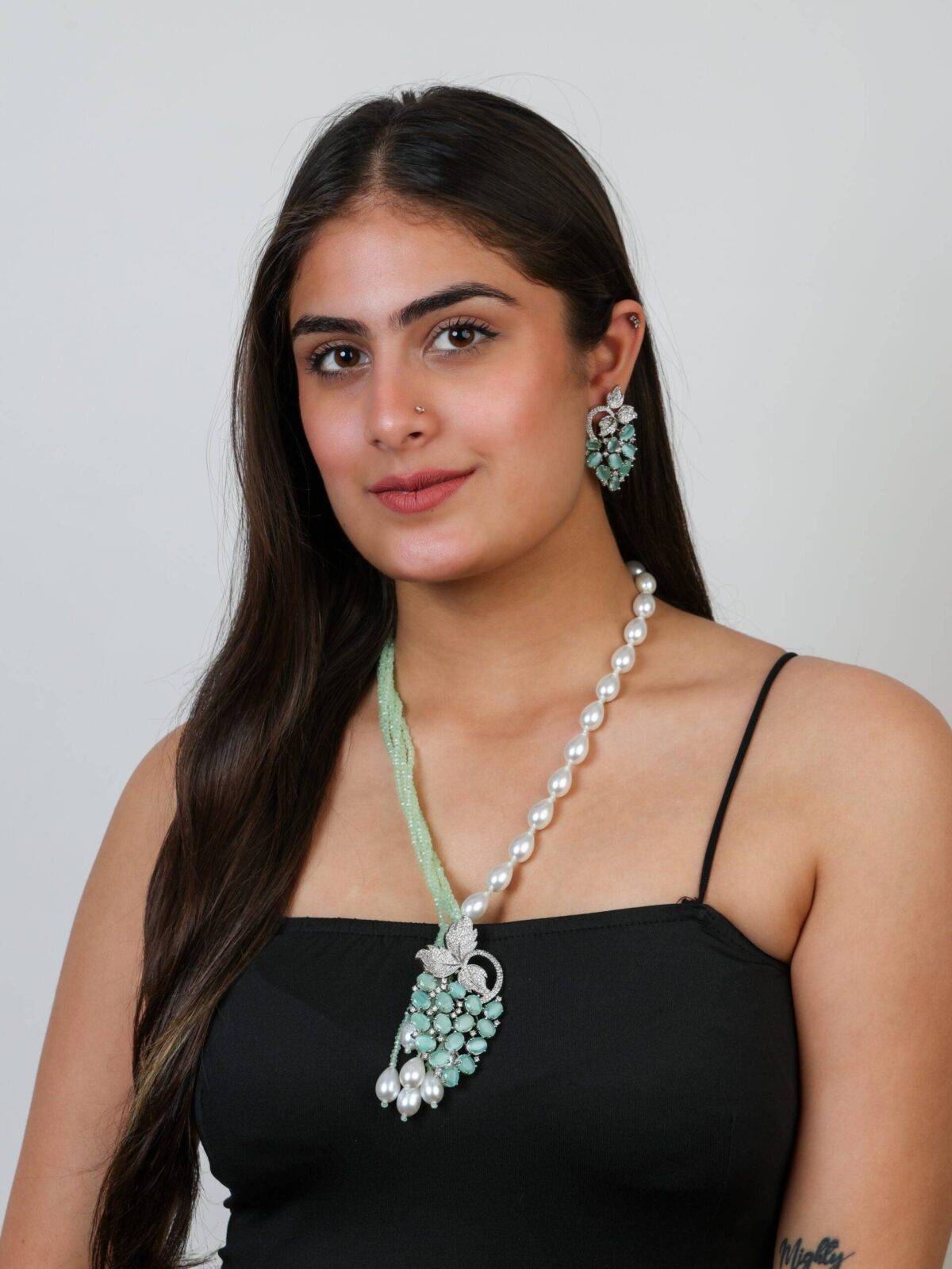 Frosted Mint Pendant Set