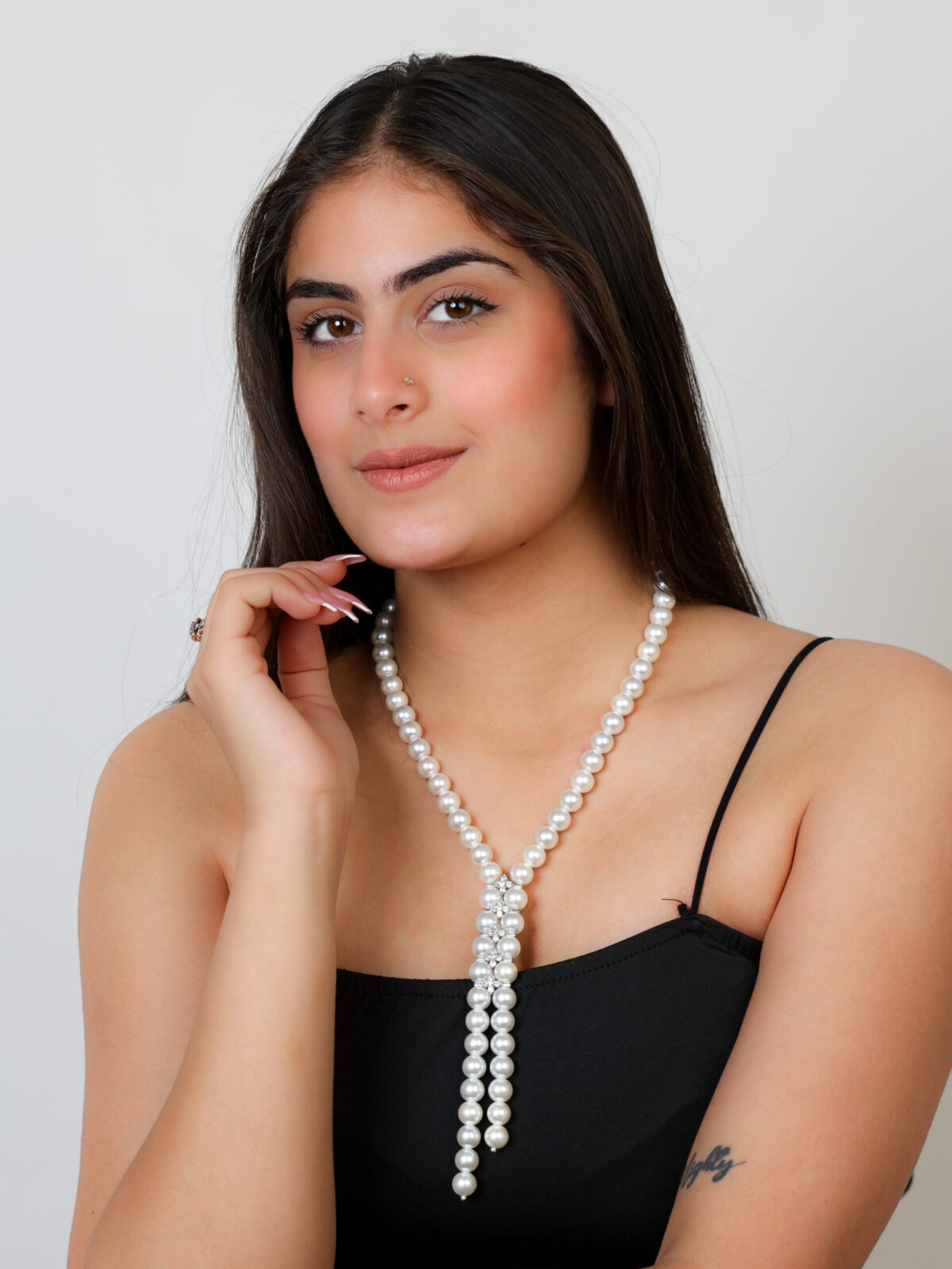 starred open necklace (single line)