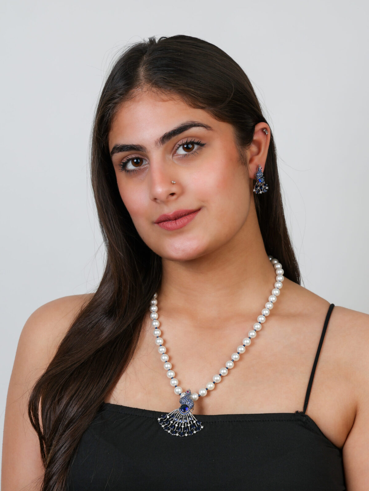 Peacock Pearl Pendant Set