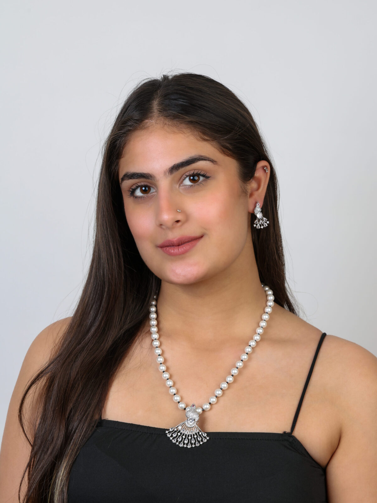 Peacock Pearl Pendant Set